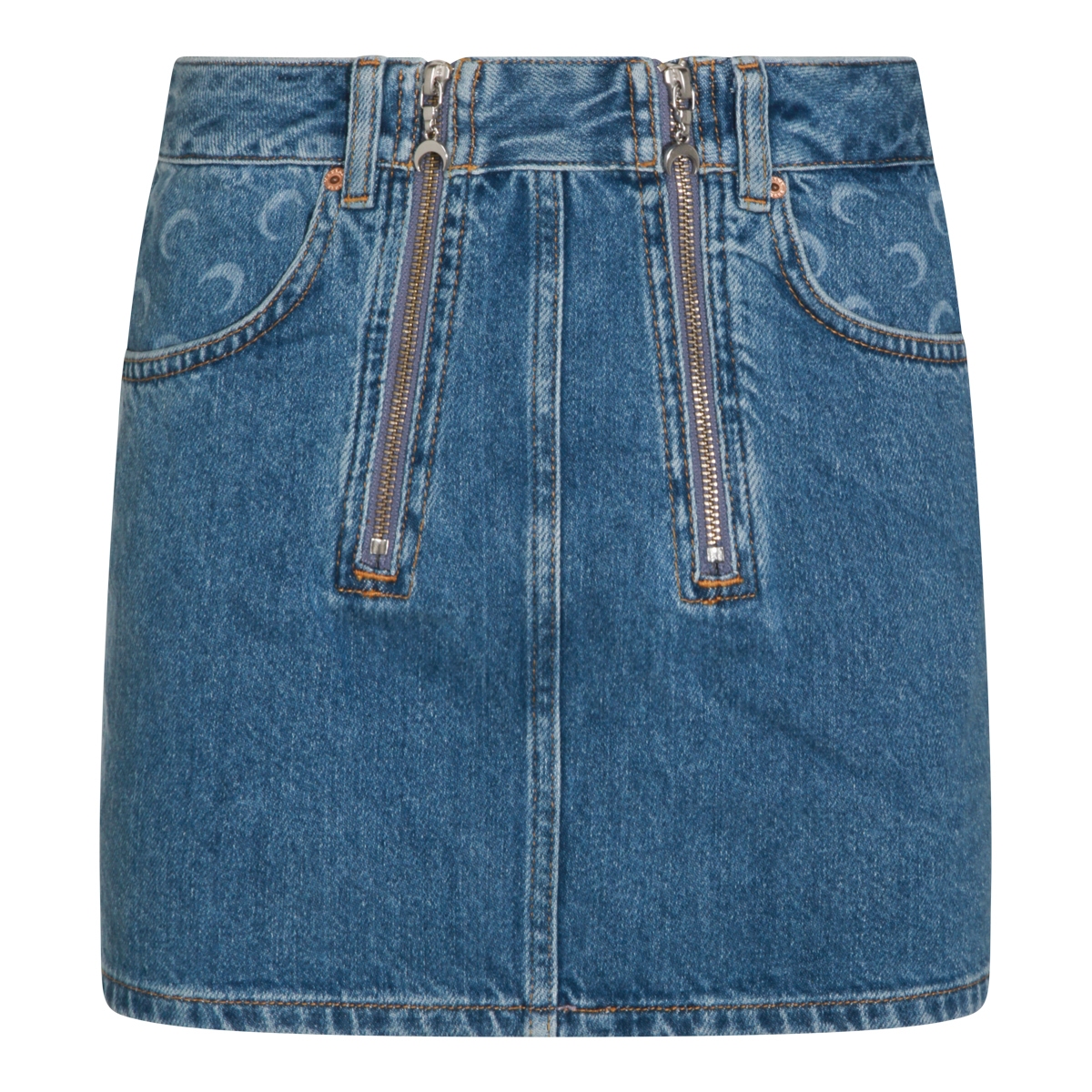 [MARINE SERRE] Mini skirt SS26 WSK135ACDEN0002BL05