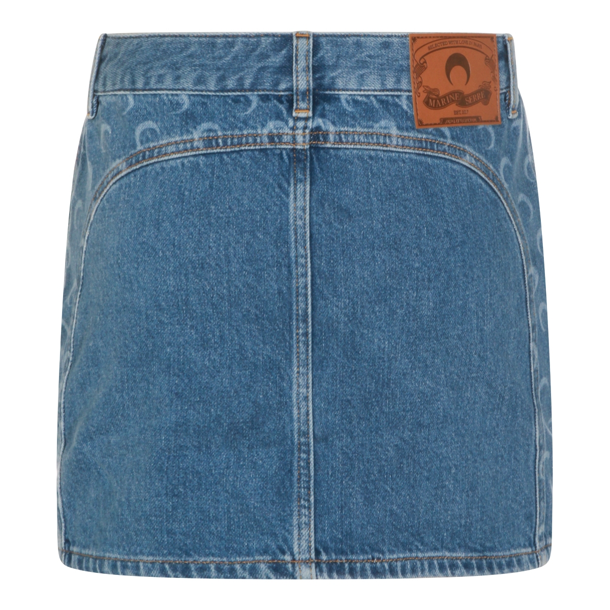 [MARINE SERRE] Mini skirt SS26 WSK135ACDEN0002BL05
