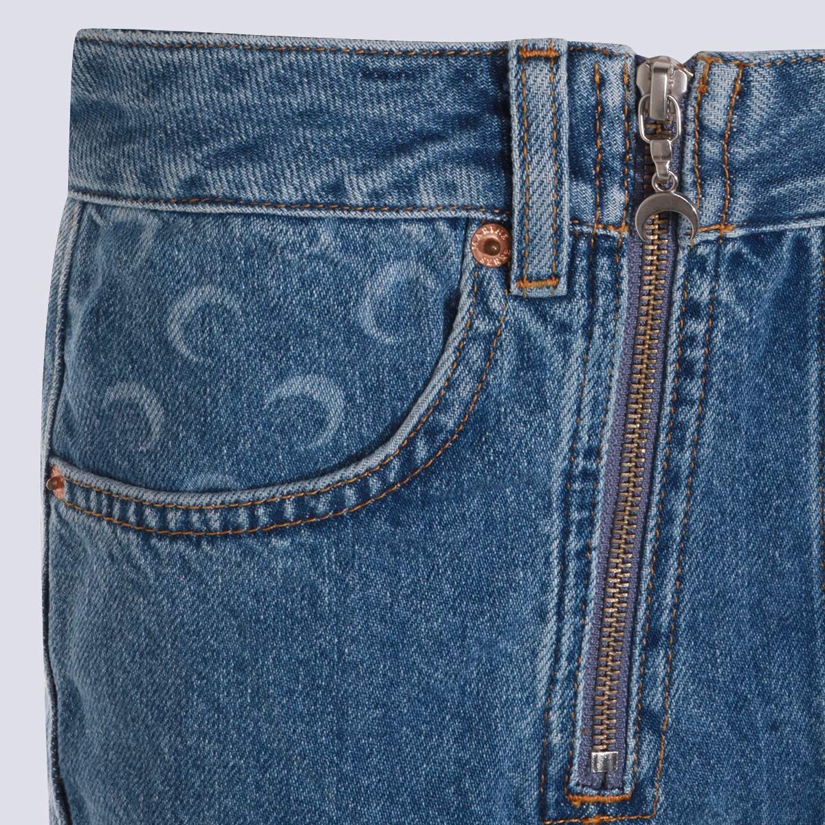 [MARINE SERRE] Mini skirt SS26 WSK135ACDEN0002BL05