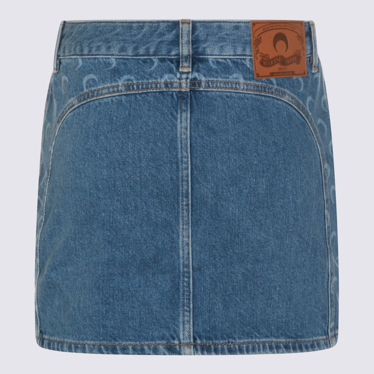 [MARINE SERRE] Mini skirt SS26 WSK135ACDEN0002BL05