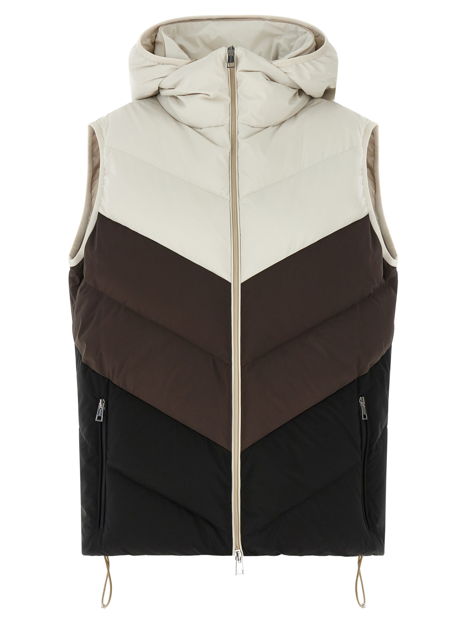 [Kiton] Vest FW26 D62637K0589L01BEIGEMARRONENERO