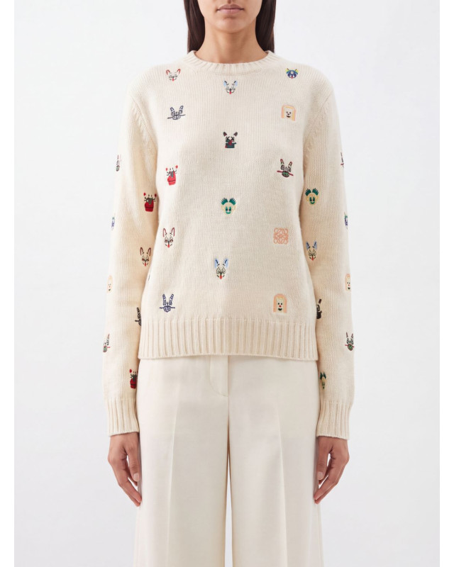 [Loewe] Knitwear SS26 S359Y14KIH WHITEMULTICOLO