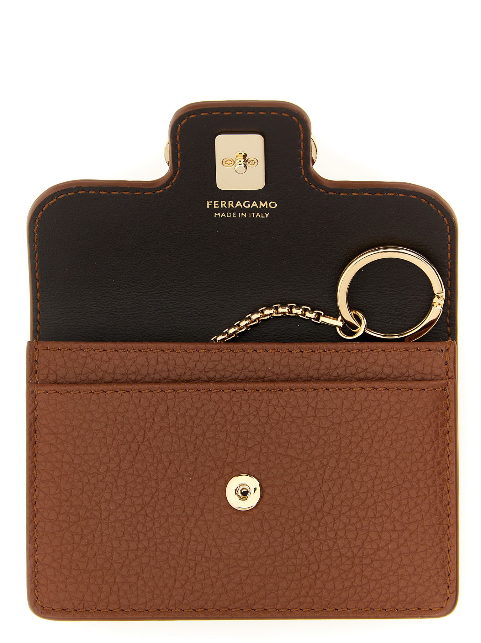 [Ferragamo] Keyring SS26 785796NEWCOGNACTESTADIMORO