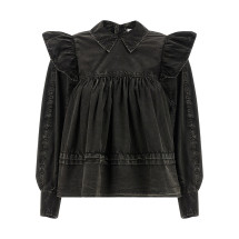 [GANNI] Shirts Long Sleeve SS26 A1040061099