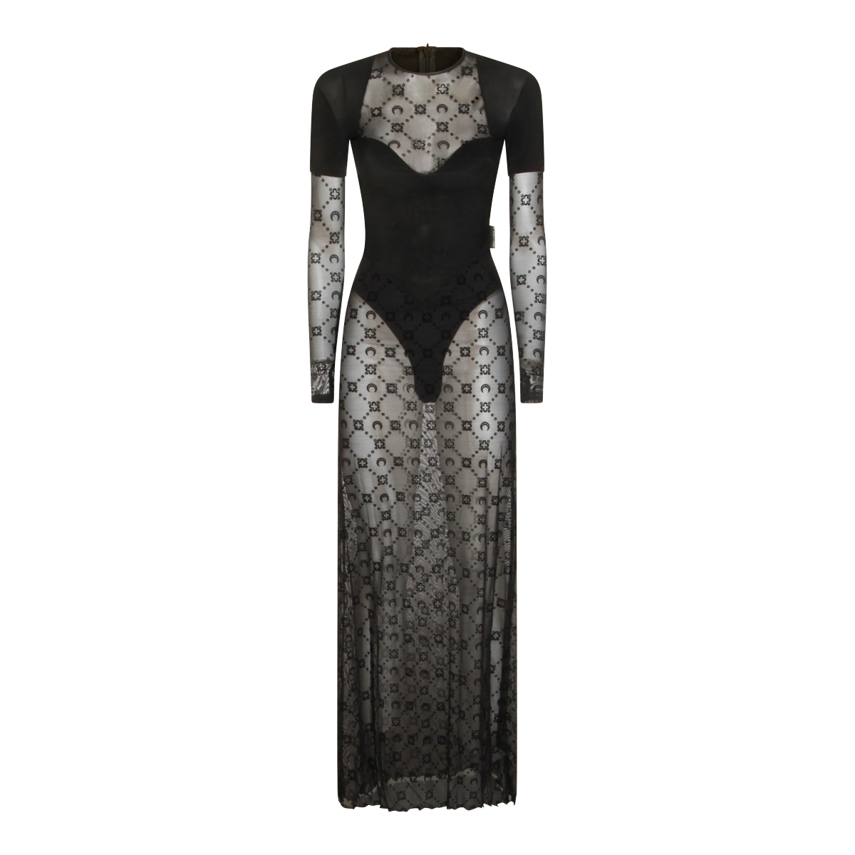 [MARINE SERRE] Long sleeve dress SS26 WJS028ACJER0005BK99