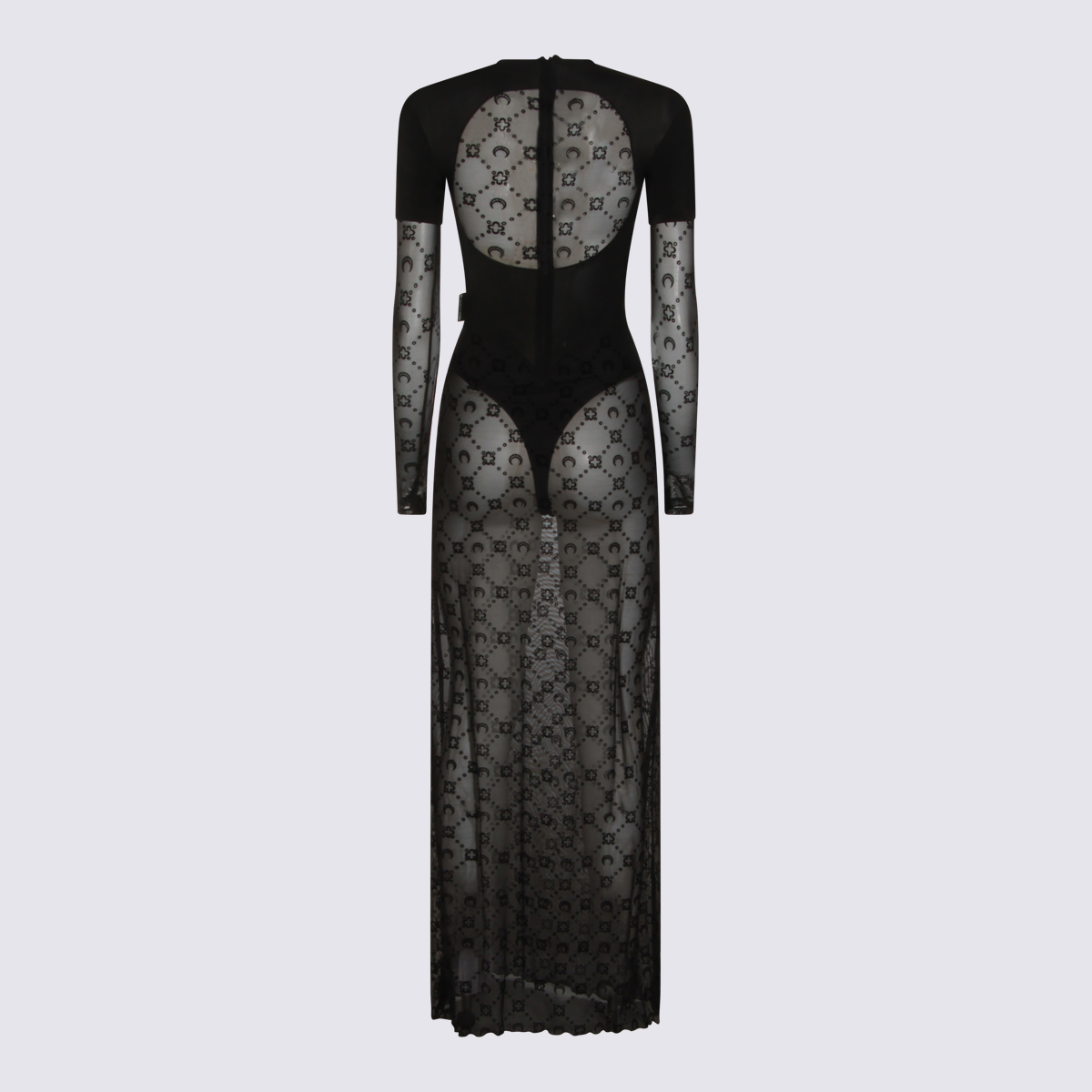 [MARINE SERRE] Long sleeve dress SS26 WJS028ACJER0005BK99