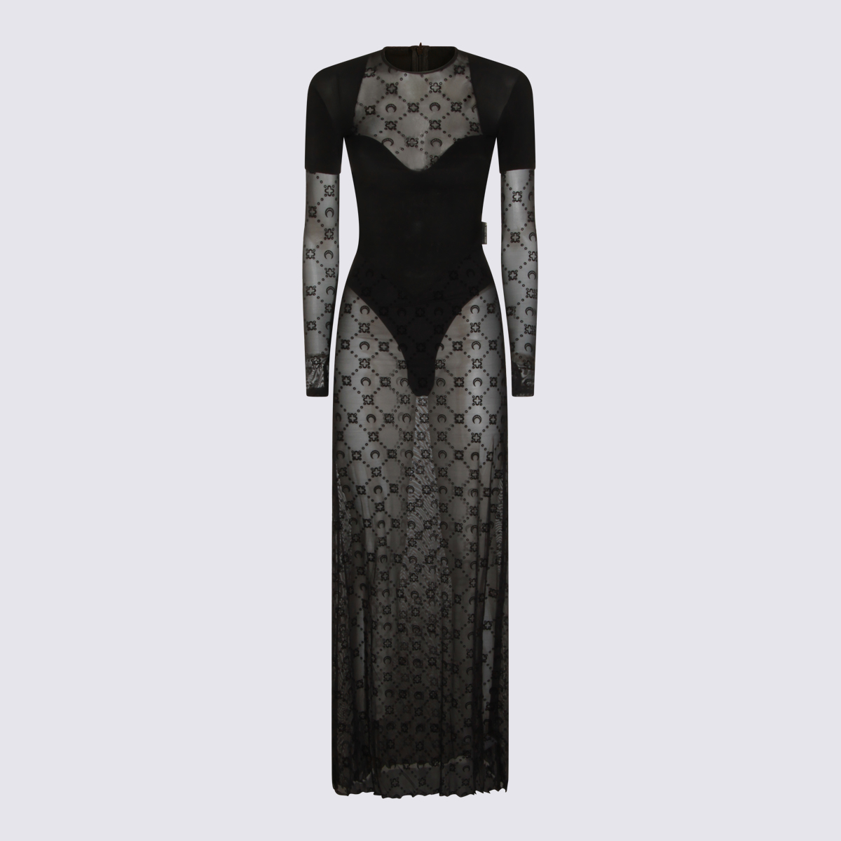 [MARINE SERRE] Long sleeve dress SS26 WJS028ACJER0005BK99