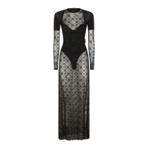 [MARINE SERRE] Long sleeve dress SS26 WJS028ACJER0005BK99