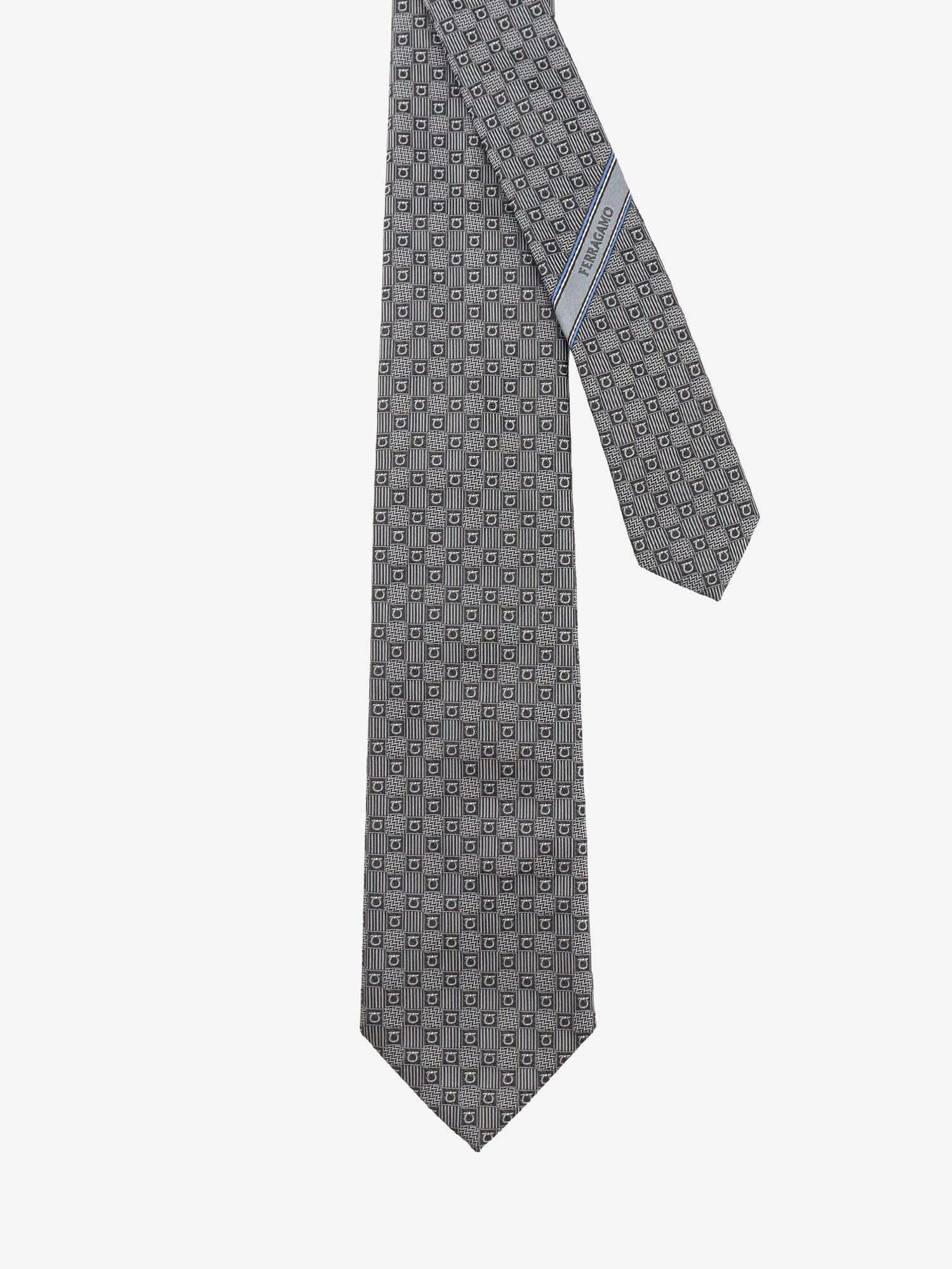 [Ferragamo] Tie FW26 351432794485GRIGIO