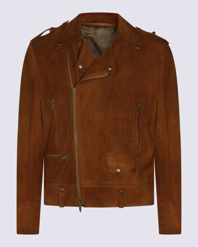 [SALVATORE SANTORO] Leather Jacket SS26 46536UVAGECAMEL