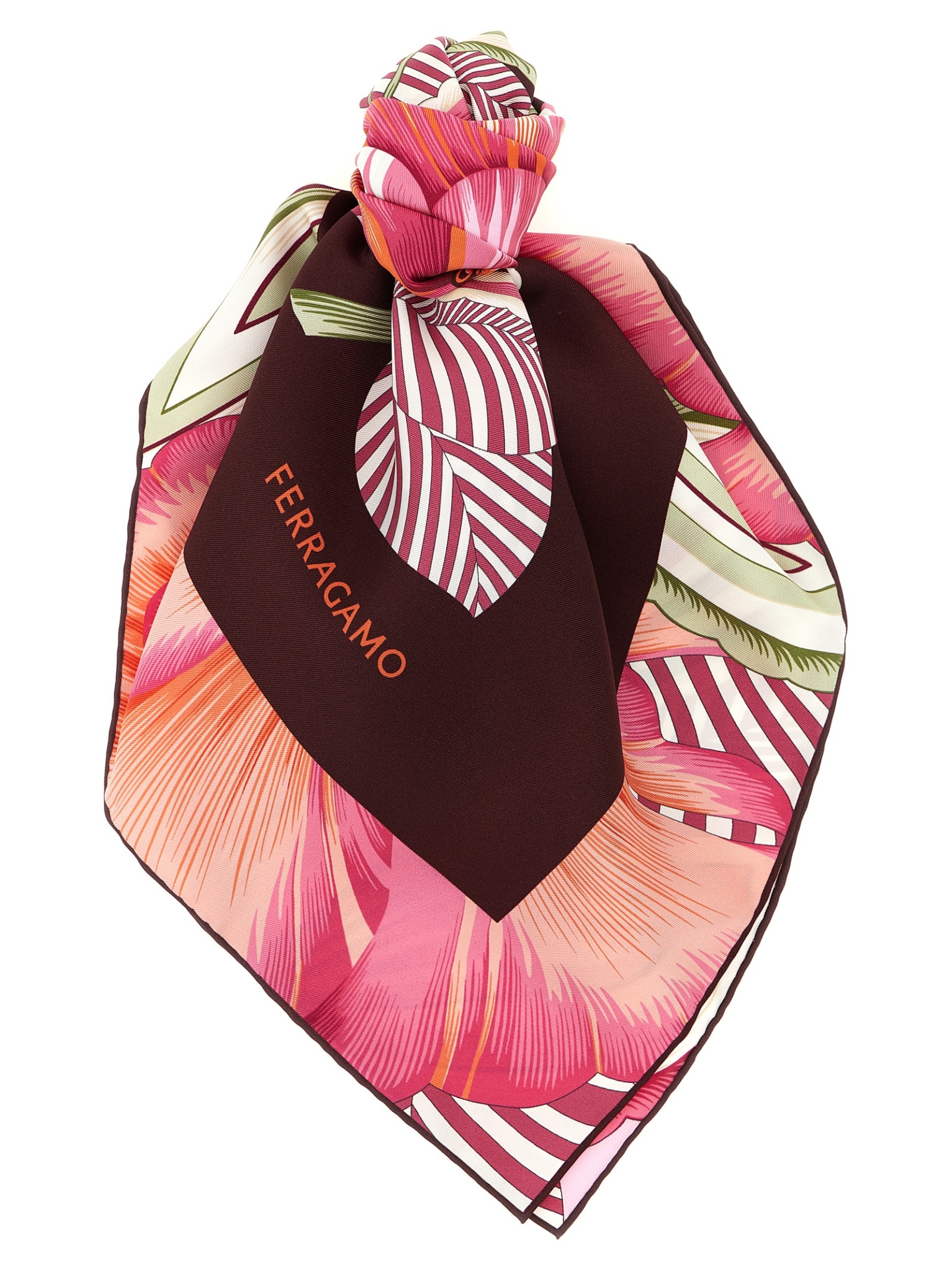 [Ferragamo] Scarf SS26 789960BORDEAUXFUXIA