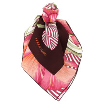 [Ferragamo] Scarf SS26 789960BORDEAUXFUXIA