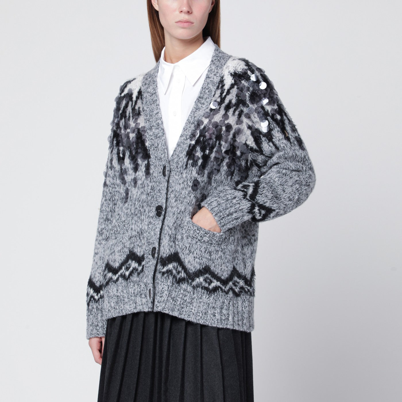 [ROBERTO COLLINA] Cardigan FW25 253F44010RWO