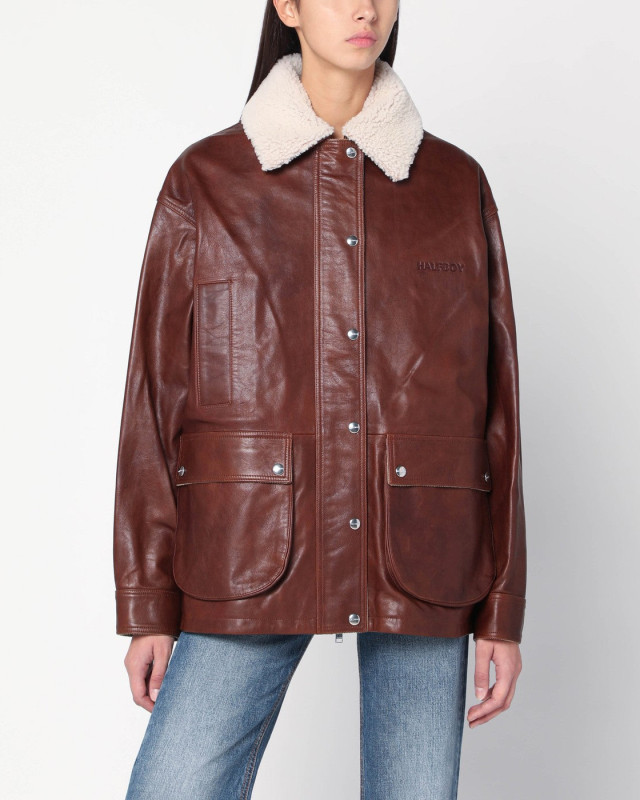 [HALFBOY] Leather Jacket FW25 HF251WL017LT014