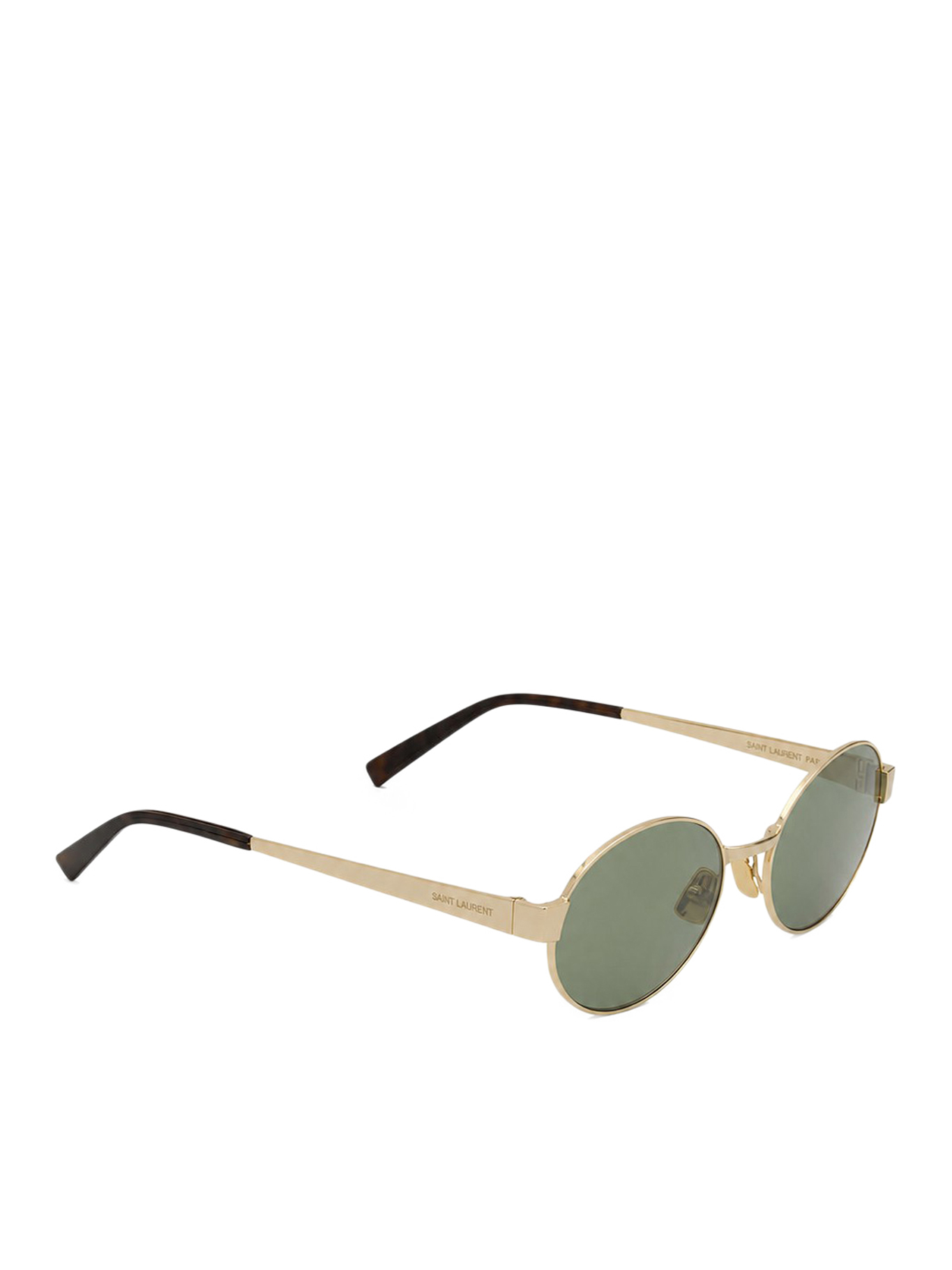 [Saint Laurent] Sunglasses FW26 779851Y99028002 GOLD GREEN