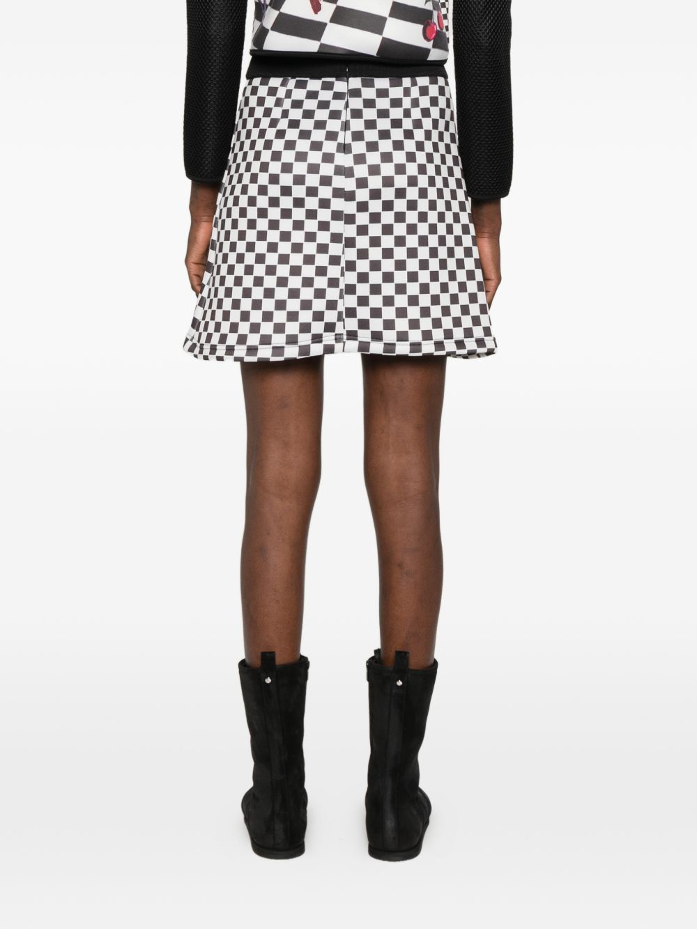 [THE ARTISTYLIST] Mini skirt SS26 CHECK BLOUSE MLT