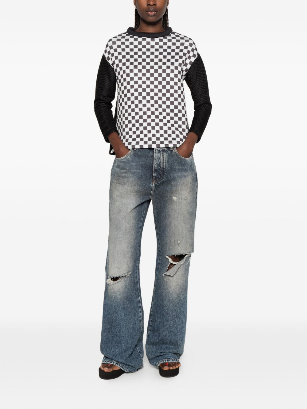 [THE ARTISTYLIST] Sweatshirt SS26 CHECK SWEATER MLT