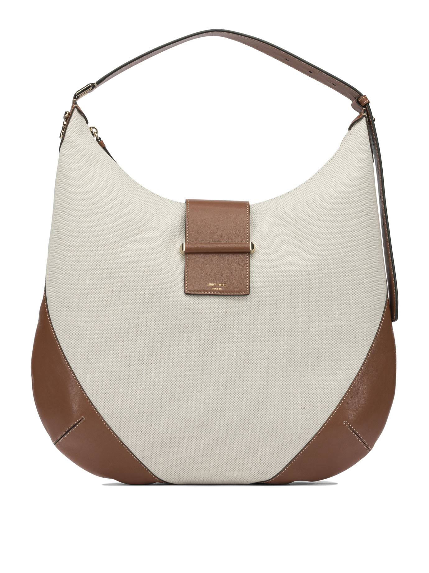 [Jimmy Choo] Shoulder bag FW26 BAR HOBO/MBVNNATURAL/TAN/SHINY GOLD