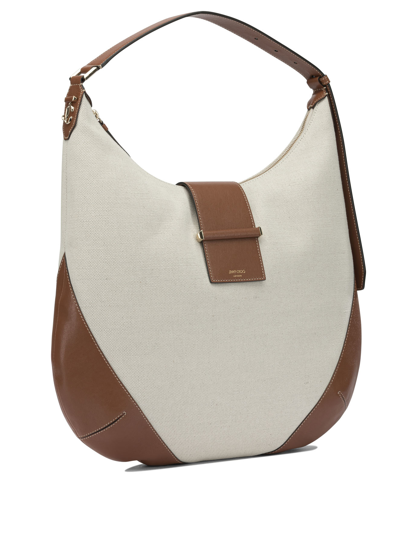 [Jimmy Choo] Shoulder bag FW26 BAR HOBO/MBVNNATURAL/TAN/SHINY GOLD