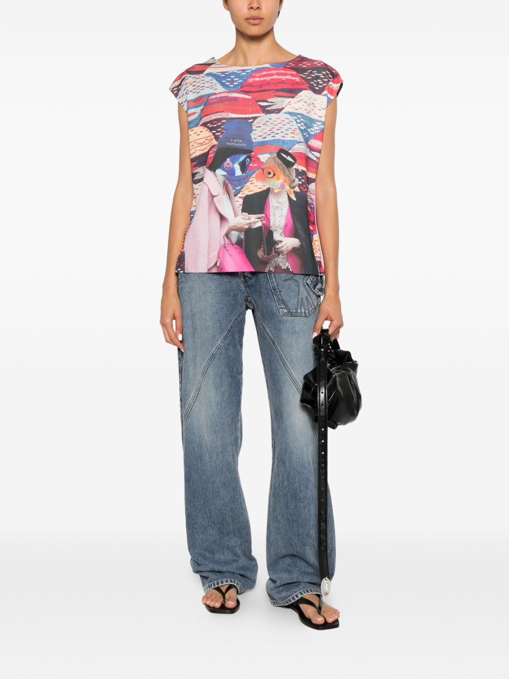[THE ARTISTYLIST] T-shirts Sleeveless SS26 FISH SCUBA TOP MLT