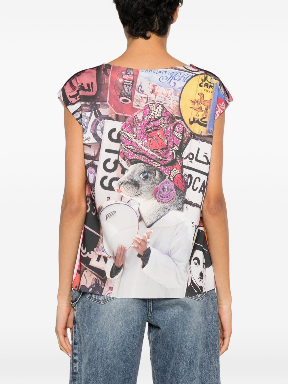 [THE ARTISTYLIST] T-shirts Sleeveless SS26 FISH SCUBA TOP MLT