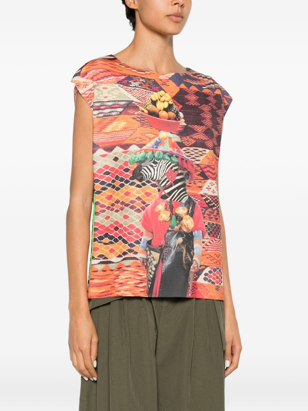 [THE ARTISTYLIST] T-shirts Sleeveless SS26 ZEBRA SCUBA TOP MLT