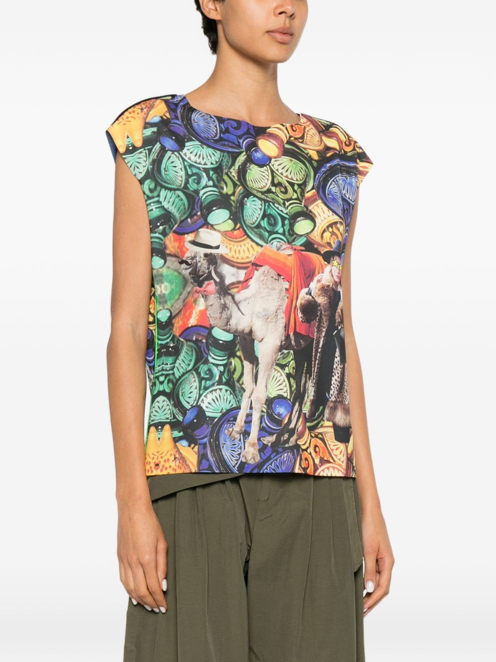 [THE ARTISTYLIST] T-shirts Sleeveless SS26 CAMEL SCUBA TOP MLT