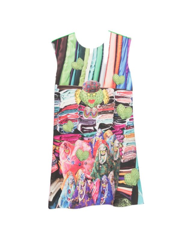 [THE ARTISTYLIST] Sleeveless dress SS26 CACTUS SCUBA DRESS MLT