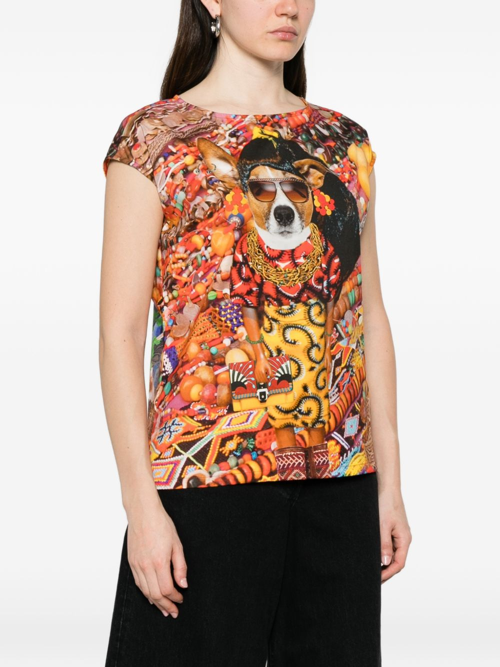 [THE ARTISTYLIST] T-shirts Sleeveless SS26 JEWELERY TOP COTTON MLT