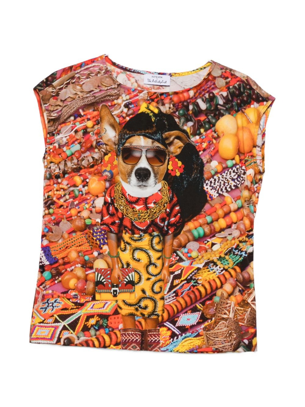 [THE ARTISTYLIST] T-shirts Sleeveless SS26 JEWELERY TOP COTTON MLT