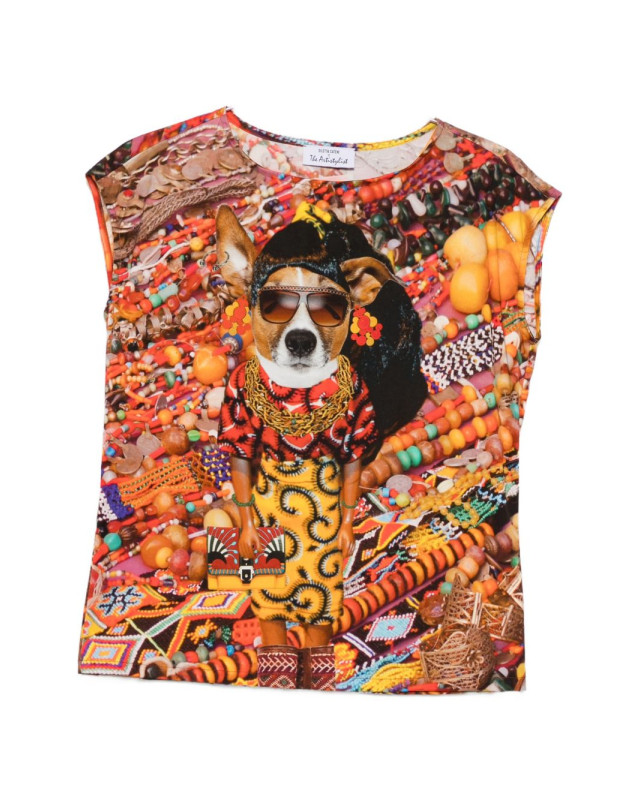 [THE ARTISTYLIST] T-shirts Sleeveless SS26 JEWELERY TOP COTTON MLT