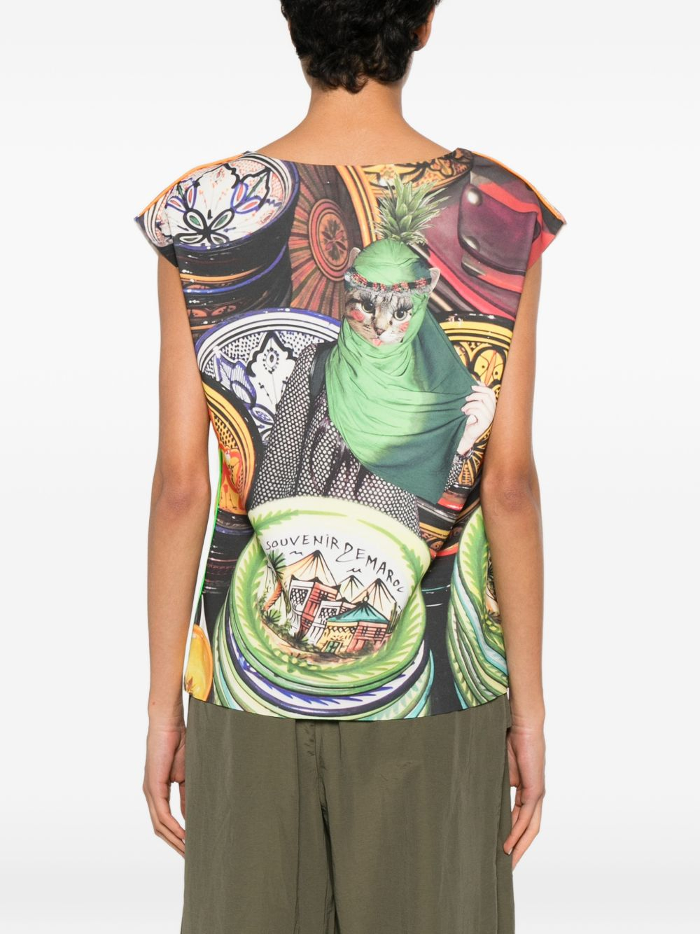 [THE ARTISTYLIST] T-shirts Sleeveless SS26 COW SCUBA TOP MLT