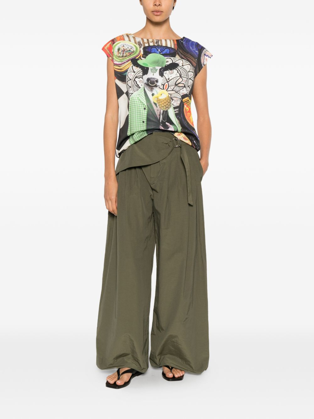 [THE ARTISTYLIST] T-shirts Sleeveless SS26 COW SCUBA TOP MLT
