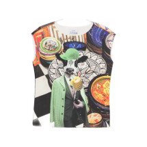 [THE ARTISTYLIST] T-shirts Sleeveless SS26 COW SCUBA TOP MLT