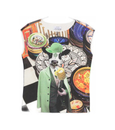 [THE ARTISTYLIST] T-shirts Sleeveless SS26 COW SCUBA TOP MLT