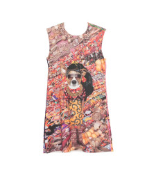 [THE ARTISTYLIST] Sleeveless dress SS26 JEWELERY SCUBA DRESS MLT
