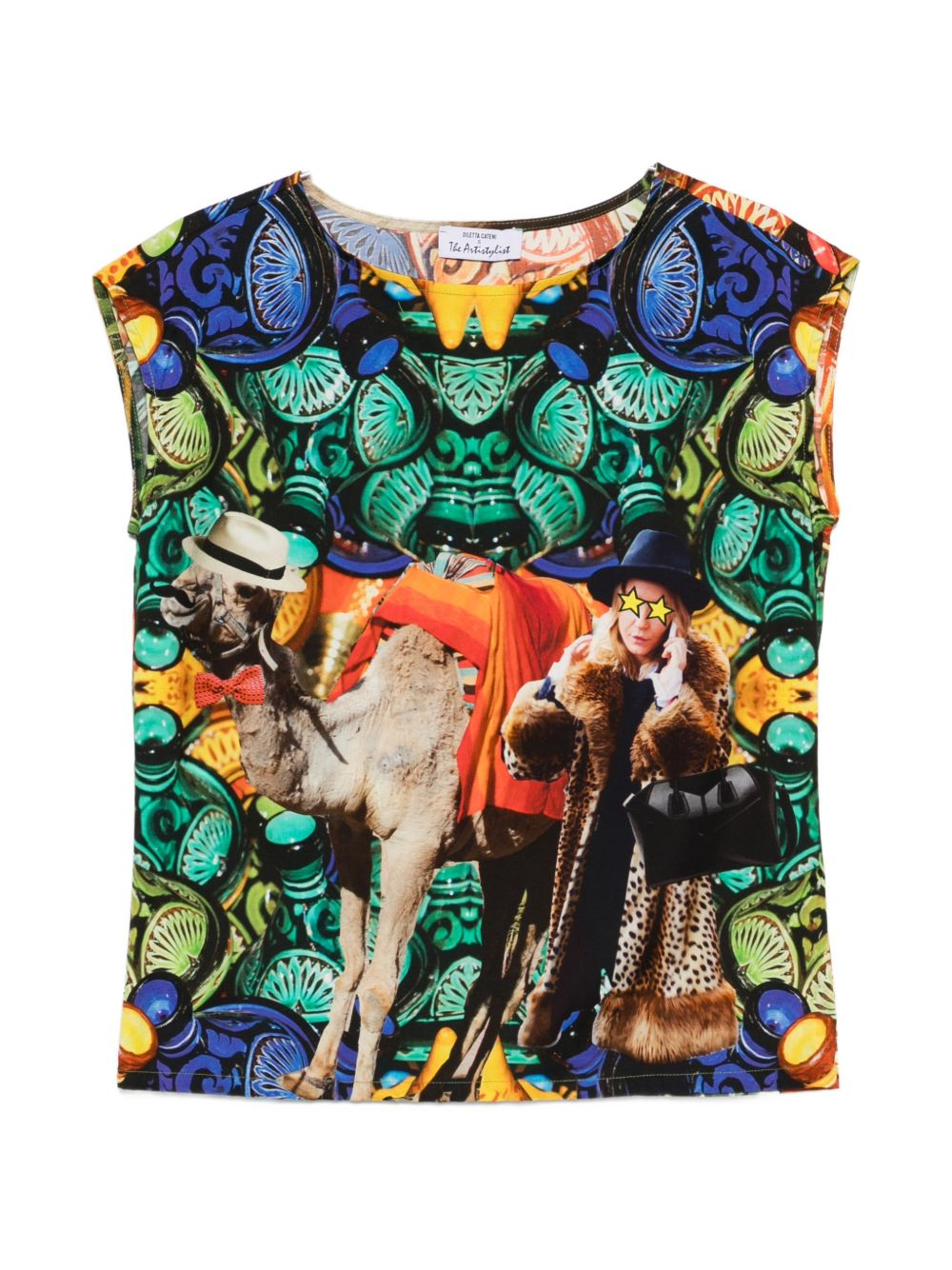 [THE ARTISTYLIST] T-shirts Sleeveless SS26 CAMEL TOP COTTON MLT