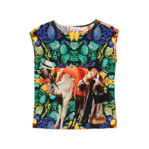 [THE ARTISTYLIST] T-shirts Sleeveless SS26 CAMEL TOP COTTON MLT