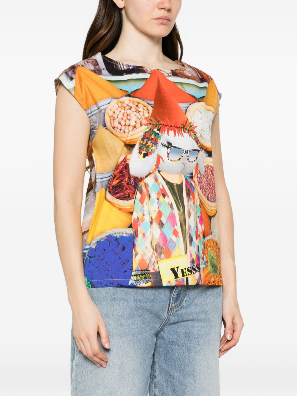 [THE ARTISTYLIST] T-shirts Sleeveless SS26 SPICES TOP COTTON MLT