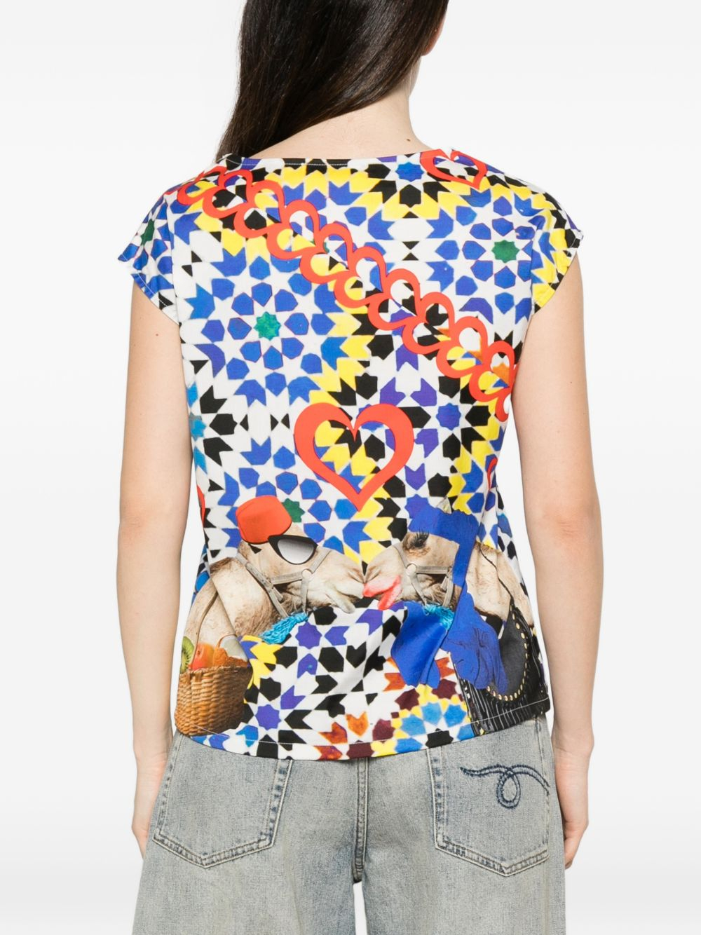 [THE ARTISTYLIST] T-shirts Sleeveless SS26 PANDA TOP COTTON MLT