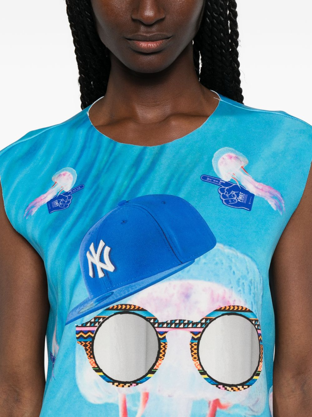 [THE ARTISTYLIST] Sleeveless dress SS26 YANKEES SCUBA DRESS MLT