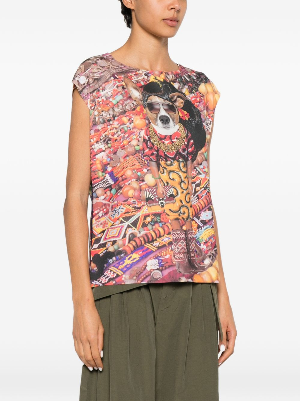 [THE ARTISTYLIST] T-shirts Sleeveless SS26 JEWELERY SCUBA TOP MLT