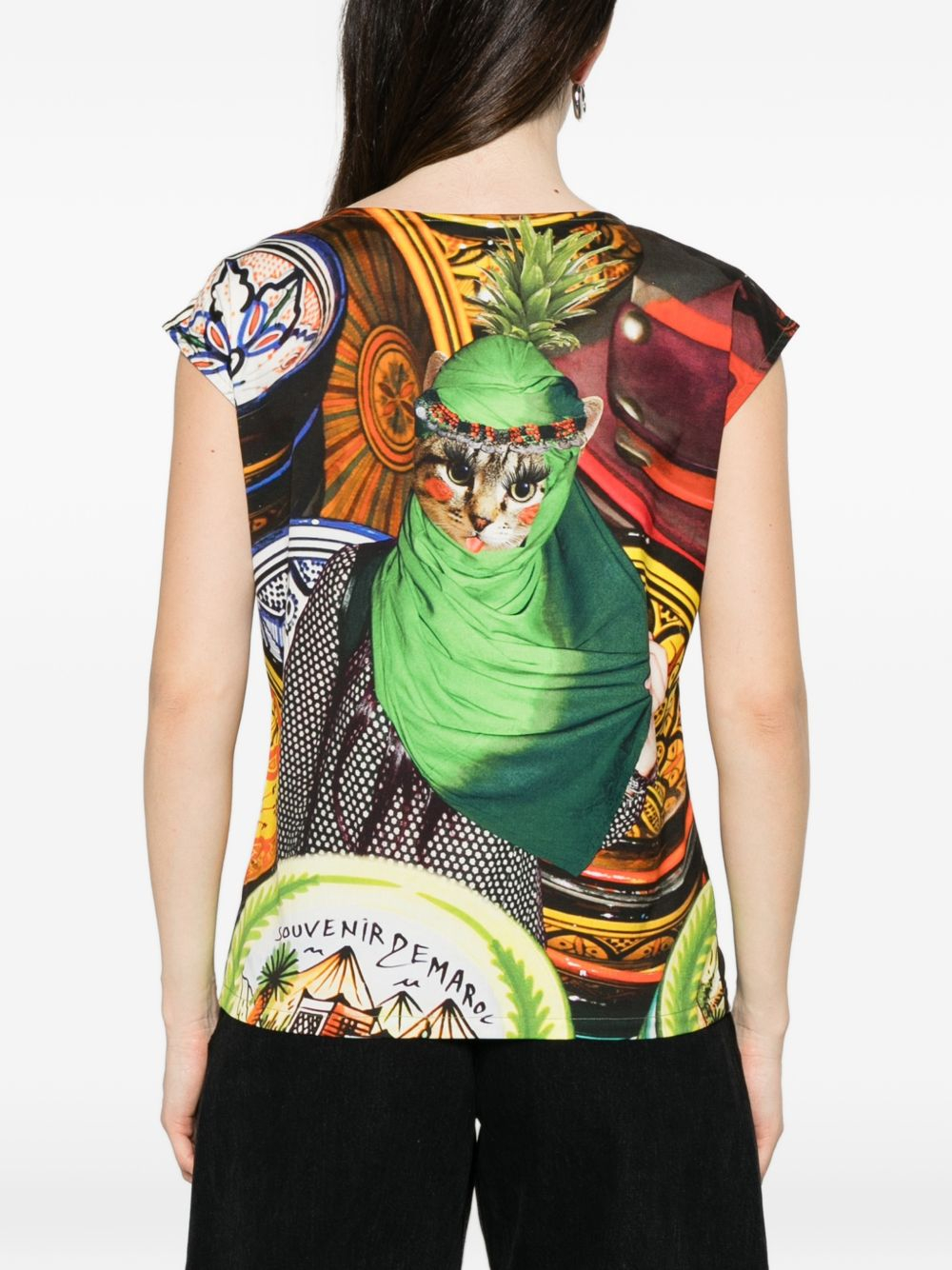 [THE ARTISTYLIST] T-shirts Sleeveless SS26 COW TOP COTTON MLT