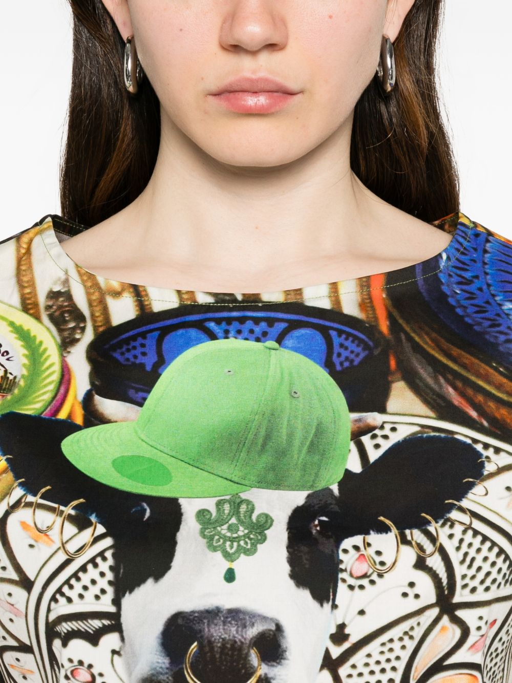 [THE ARTISTYLIST] T-shirts Sleeveless SS26 COW TOP COTTON MLT
