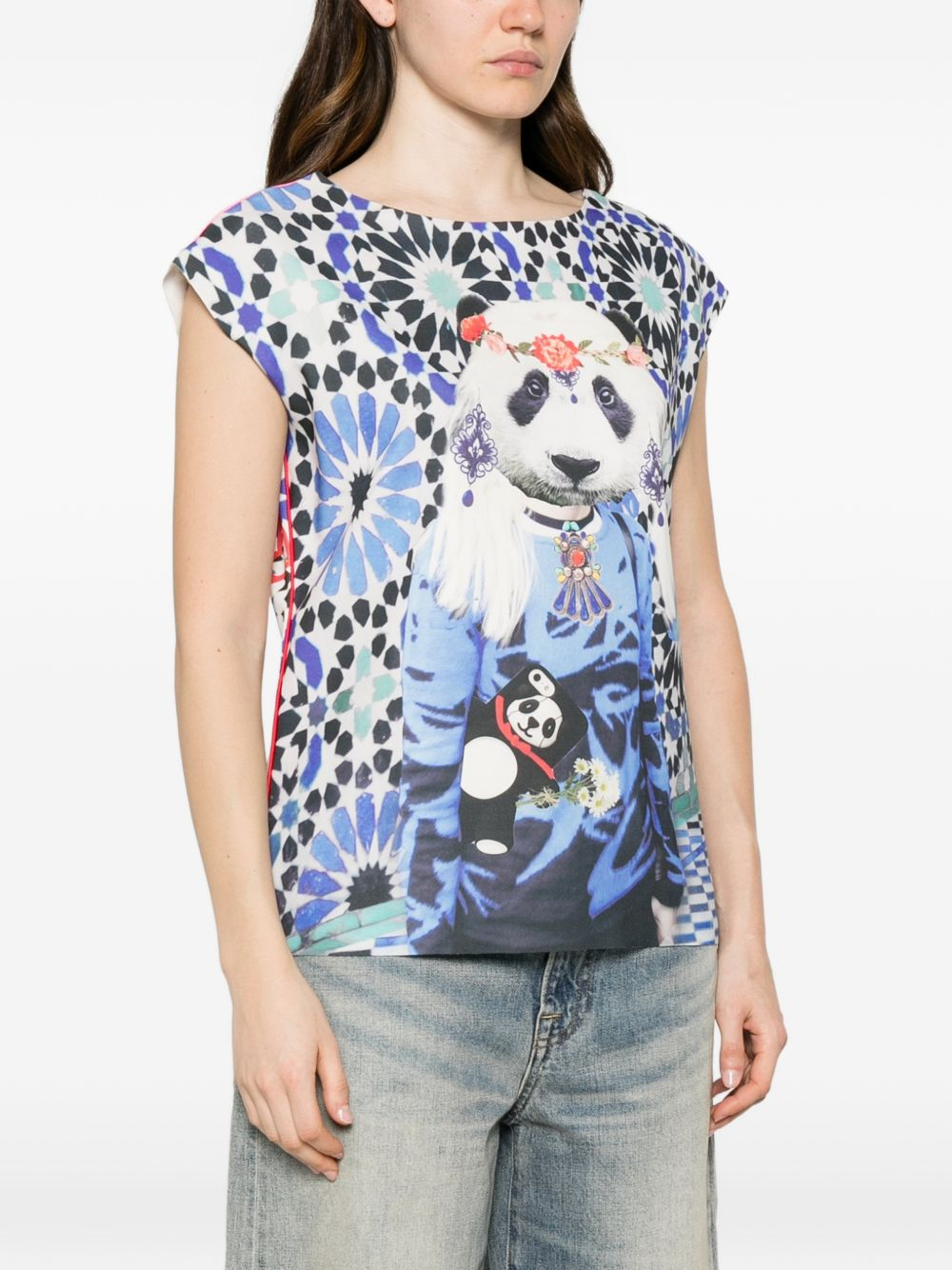 [THE ARTISTYLIST] T-shirts Sleeveless SS26 PANDA SCUBA TOP MLT