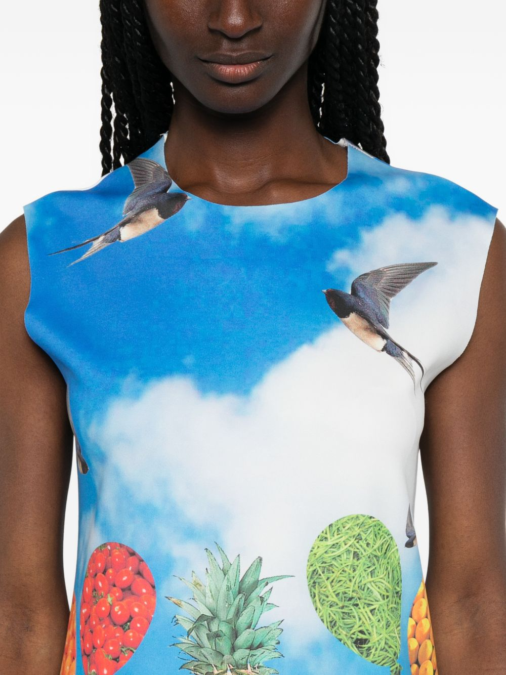[THE ARTISTYLIST] Sleeveless dress SS26 SKY SCUBA DRESS MLT