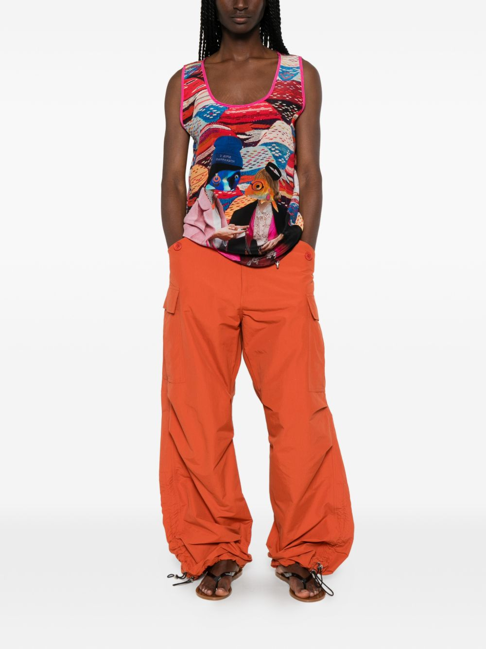 [THE ARTISTYLIST] T-shirts Sleeveless SS26 FISH TOP MLT