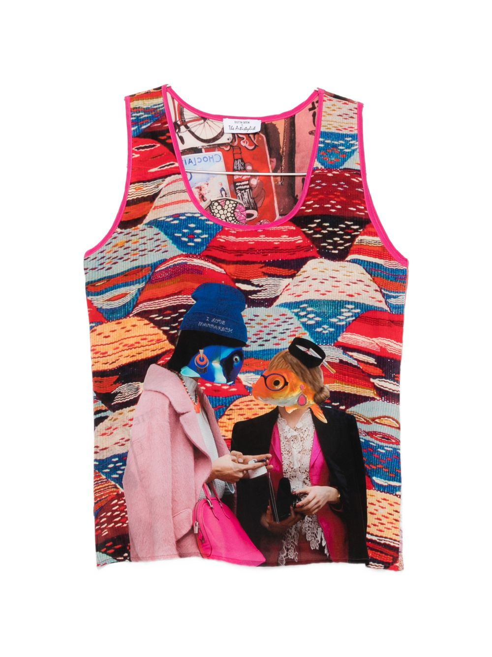 [THE ARTISTYLIST] T-shirts Sleeveless SS26 FISH TOP MLT