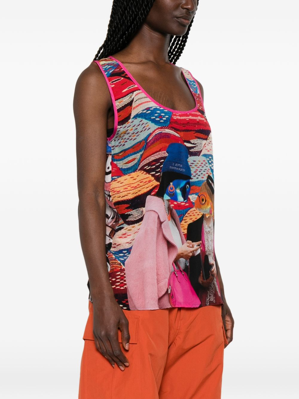 [THE ARTISTYLIST] T-shirts Sleeveless SS26 FISH TOP MLT