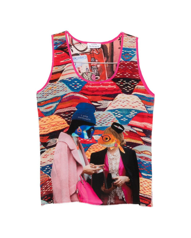 [THE ARTISTYLIST] T-shirts Sleeveless SS26 FISH TOP MLT